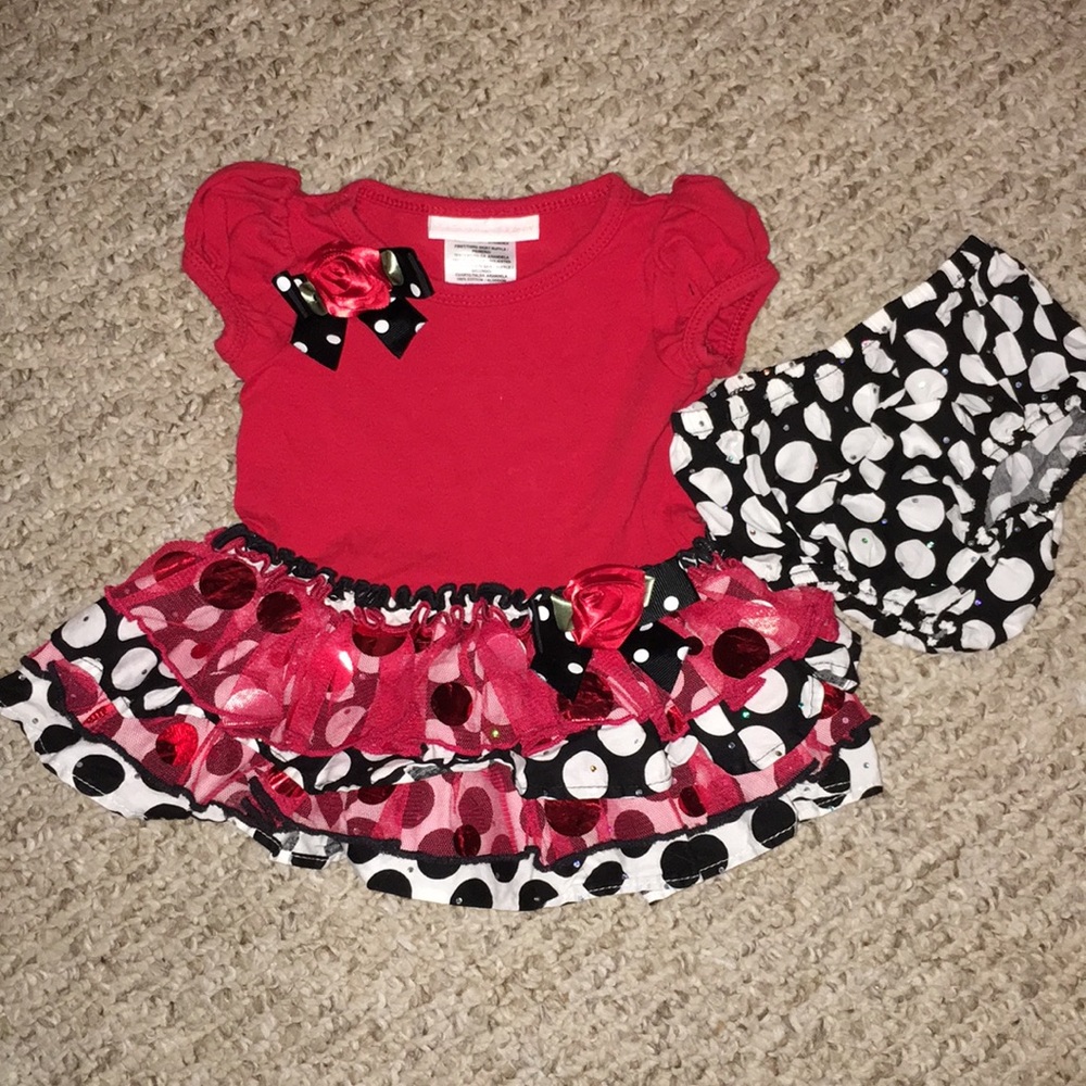 Bonnie baby dress with bloomers size 3/6 m